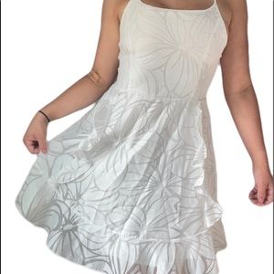 Delicate white dress.